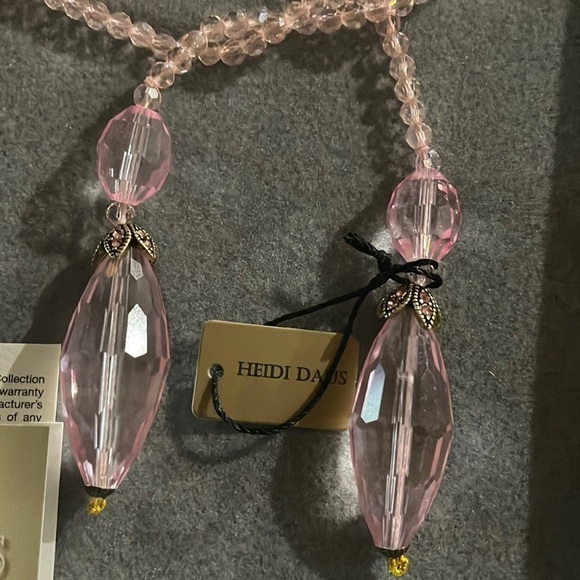 “Lux Be A Lady" Crystal Lariat Necklace - Pink by Heidi Daus - Picture 6 of 9